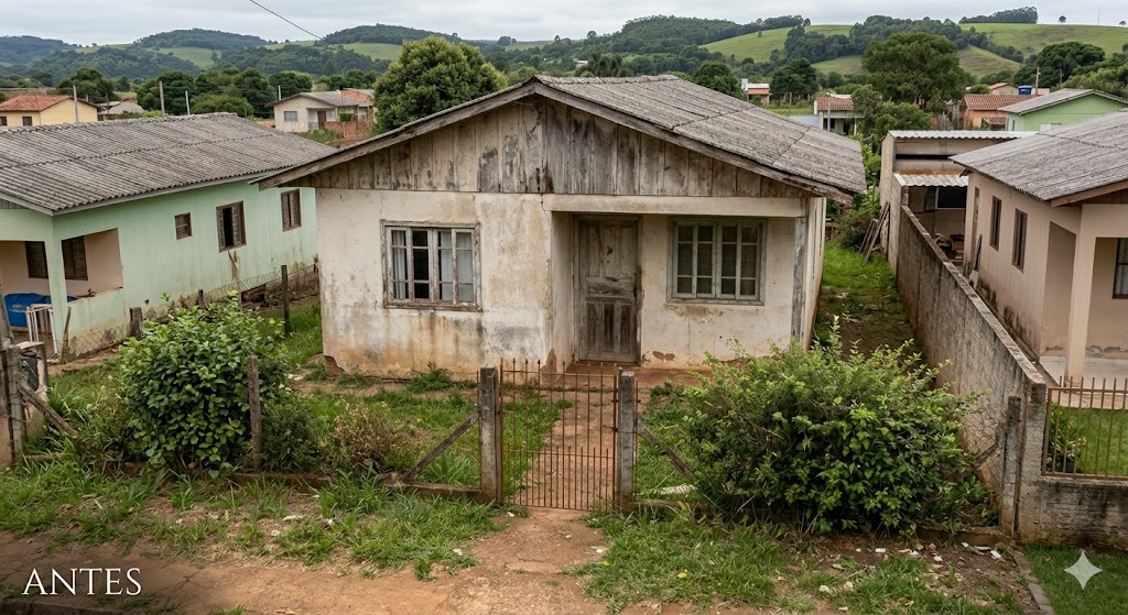 Fachada Simples Antes da Pintura